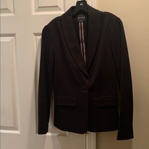Eden Society Black Blazer with Plaid Lining